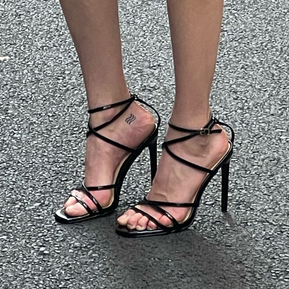 Elegant Black Strappy Heels